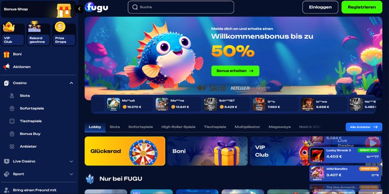 Erfahren Sie mehr über Fugu Casino: Ein Überblick über Login und Spiele